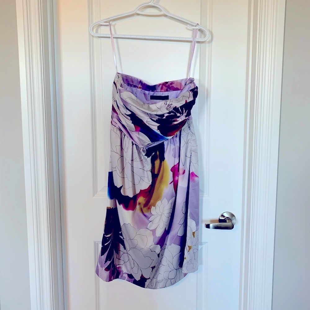 The Limited satin-like floral dress